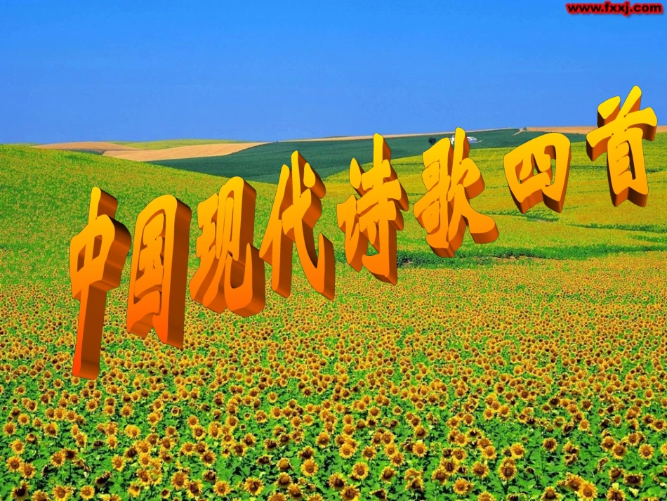 高中语文 27(中国现代诗四首)课件 粤教版必修2 课件_第1页
