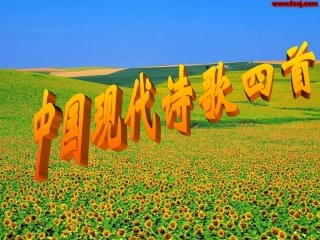 高中语文 27(中国现代诗四首)课件 粤教版必修2 课件