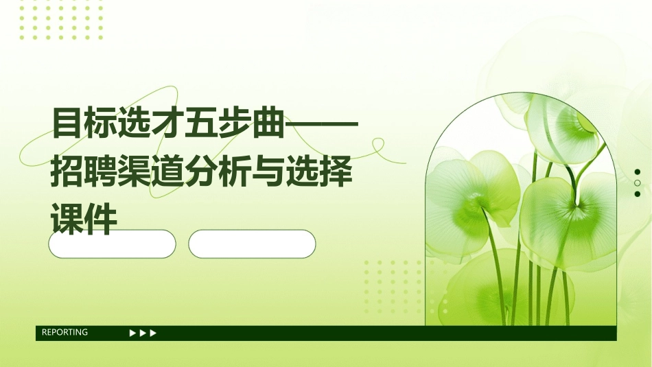目标选才五步曲——招聘渠道分析与选择课件_第1页