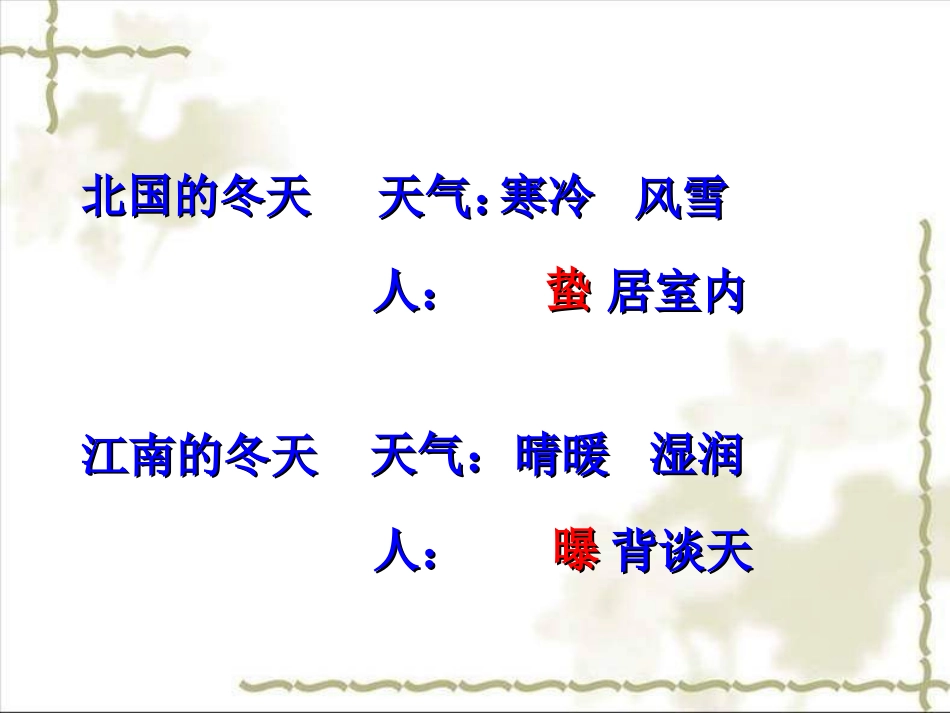 高中语文必修1江南的冬景ppt1 课件_第2页