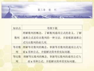 高考数学总复习 3.1数列课件 文 大纲人教版 课件