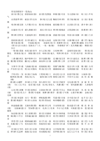 常见错别字一表(全)