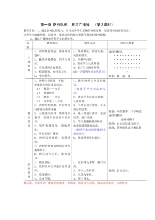 第一周队列队形复习广播操