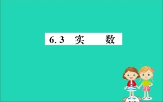 版七年级数学下册 第六章 实数 6.3 实数训练课件 (新版)新人教版 课件