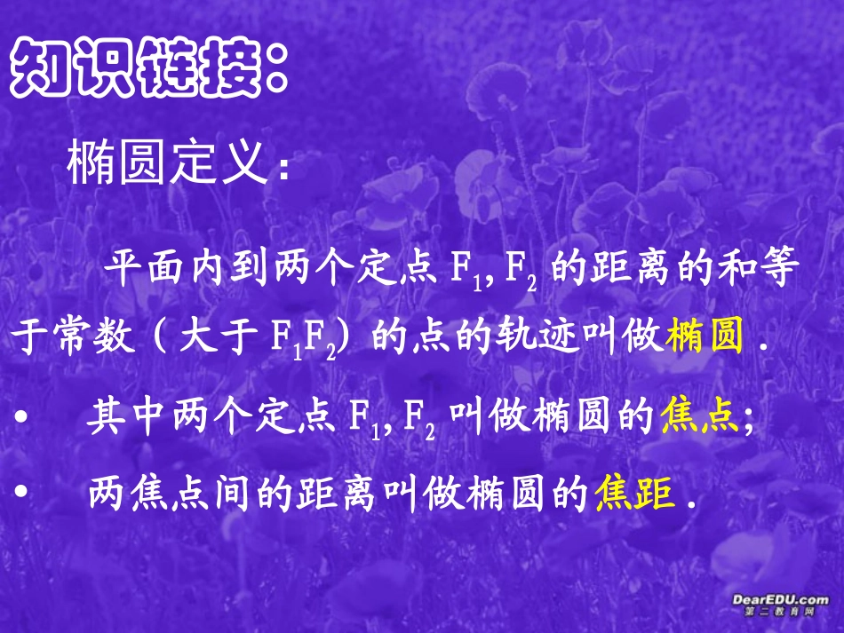 椭圆的标准方程江苏省青年教师评优课件4 苏教版 课件_第3页