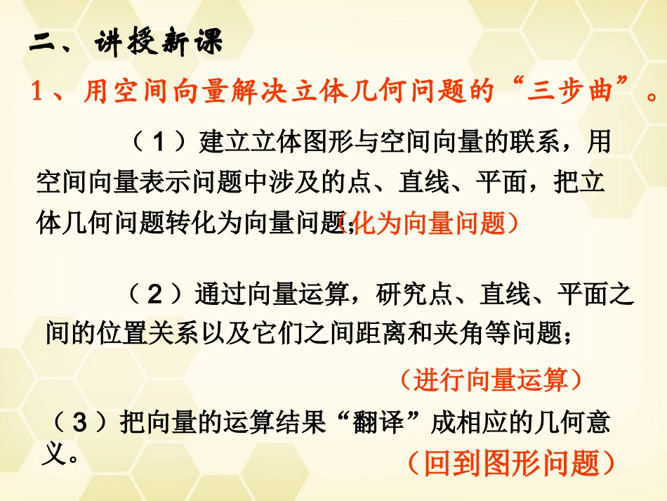 高中数学 32(立体几何中的向量方法(一))课件 新人教B版选修2-1 课件_第3页