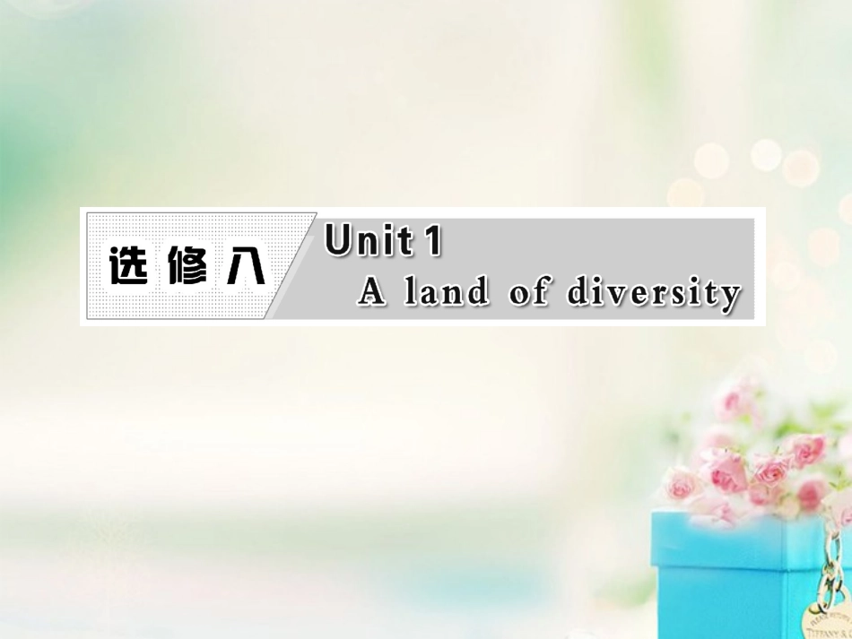 高考英语复习 Unit1 A land of diversity专题课件 新人教版选修8 课件_第1页