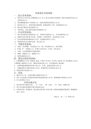 班级规矩条例