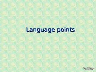 高二英语Unit10 language points课件 新课标 课件