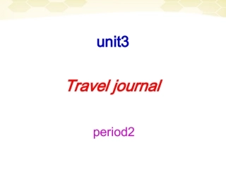 高中英语 Uni3 Travel journal period2课件 新人教版必修1 课件