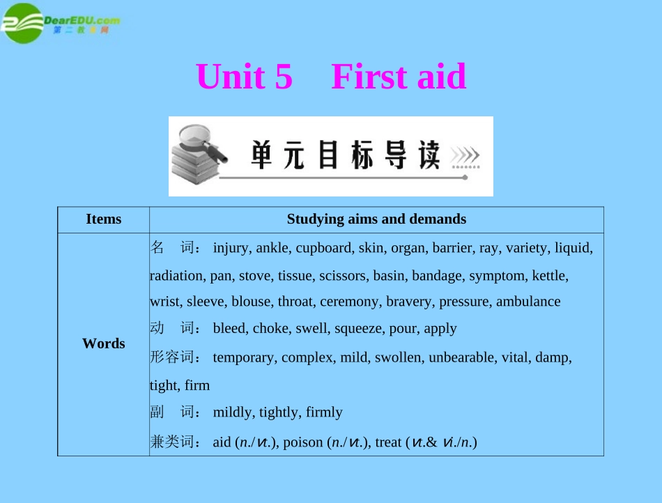高中英语 Unit 5 Section I Warming up & Reading课件 新人教版必修5 课件_第1页