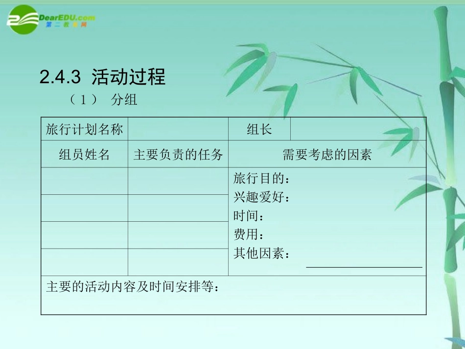 高中信息技术 24 设计一个旅行计划课件 粤教版必修1 课件_第3页