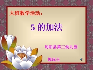 大班数学5的加法