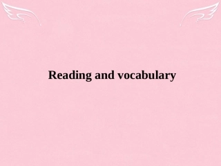 高中英语 Module 1 Our Body and Healthy Habits Reading课件 外研版必修2 课件