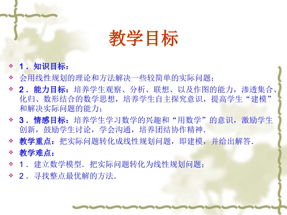 高中数学：333 线性规划的实际应用 课件新人教A版必修5 课件_第3页