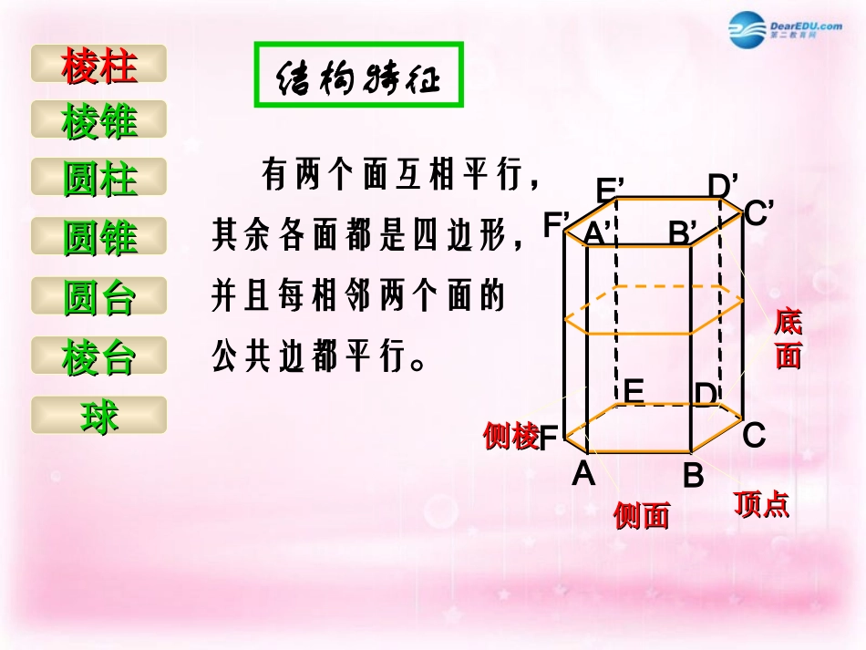 高中数学 第一章 空间几何体 第一节(柱、锥、台、球的结构特征)参考课件3 新人教版必修2 课件_第3页