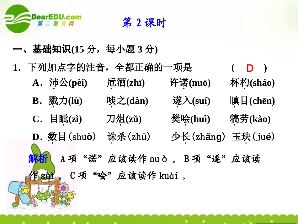 高一语文 鸿门宴(第二课时)课件_第1页