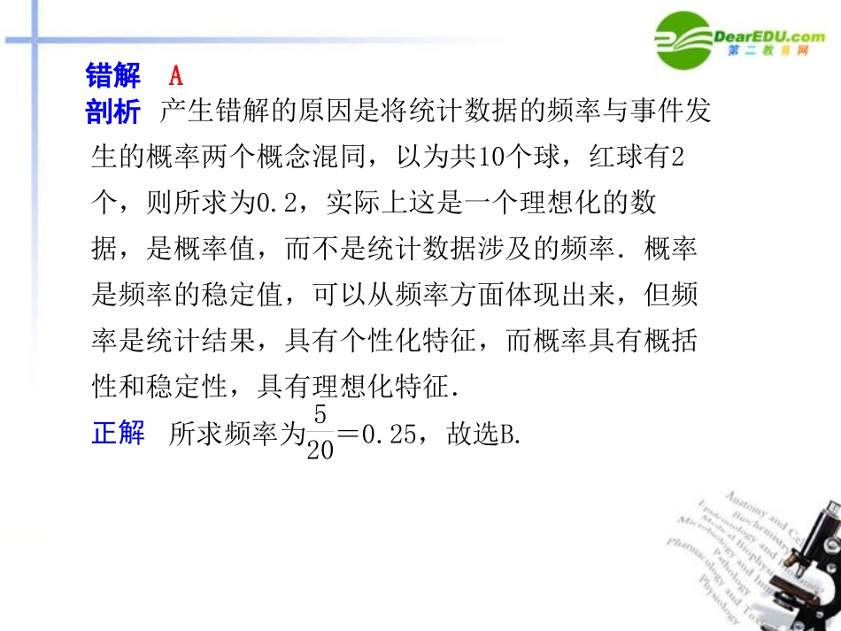 高考数学总复习 26 概率问题常见错解剖析课件_第3页