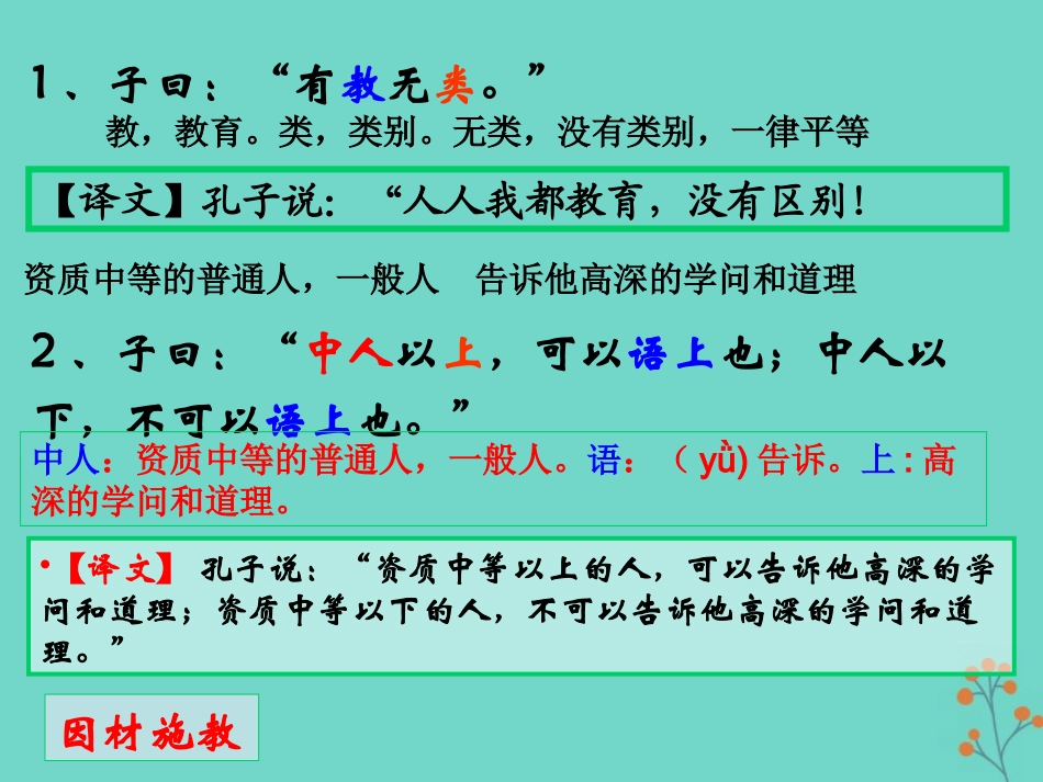 高中语文16有教无类课件新人教版选修先秦诸子蚜 课件_第3页
