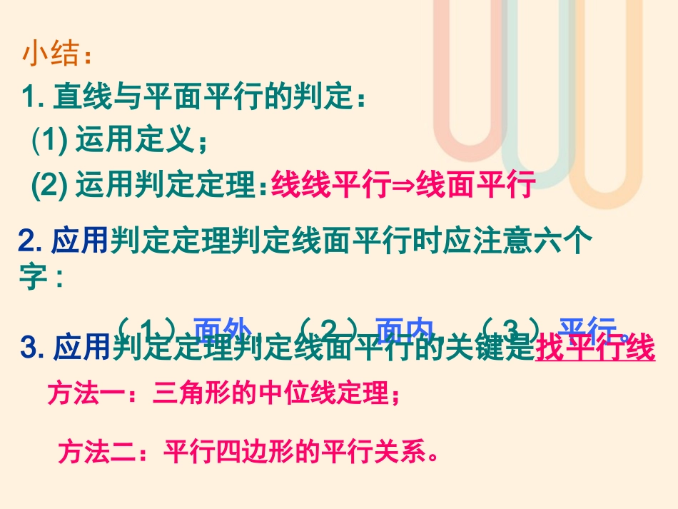 高中数学 第二章 点、直线、平面之间的位置关系 222 面面平行的判定课件 新人教A版必修2 课件_第2页