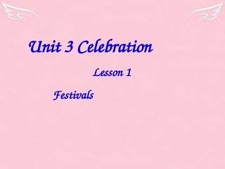 高中英语 Unit 3 Celebrations lesson1课件 北师大版必修1 课件