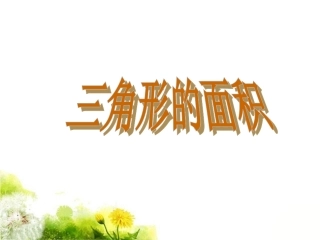 二多边形的计算面积——三角形的计算面积