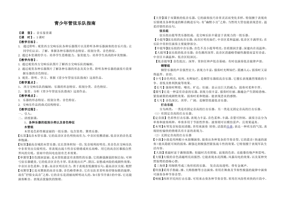 青少年管弦乐队指南_第1页