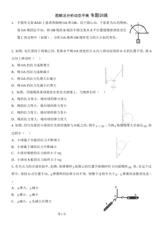 图解法分析动态平衡问题