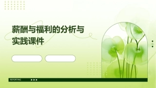 薪酬与福利的分析与实践课件