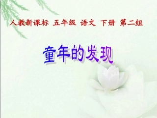 童年的发现课件2