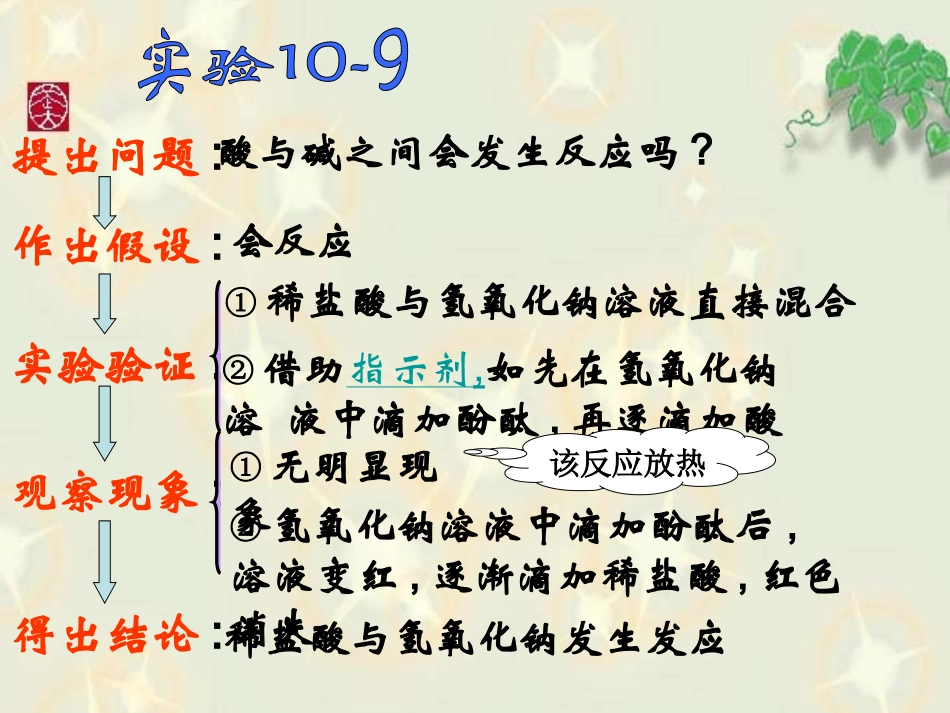 九年级化学下册第十单元课题2酸和碱之间会发生什么反应_第3页