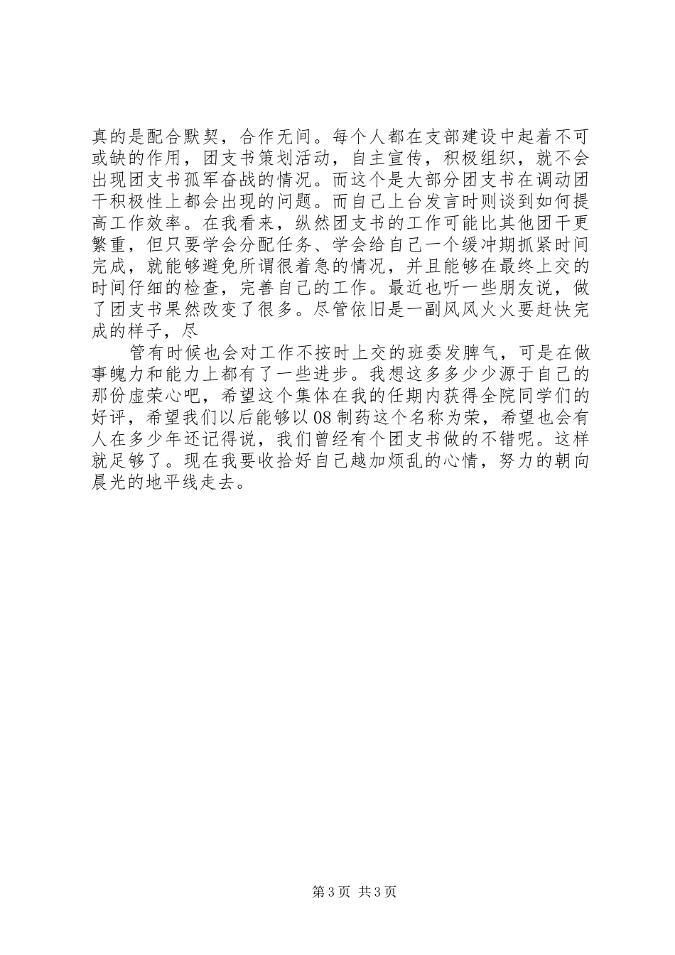 团支书工作心得_第3页