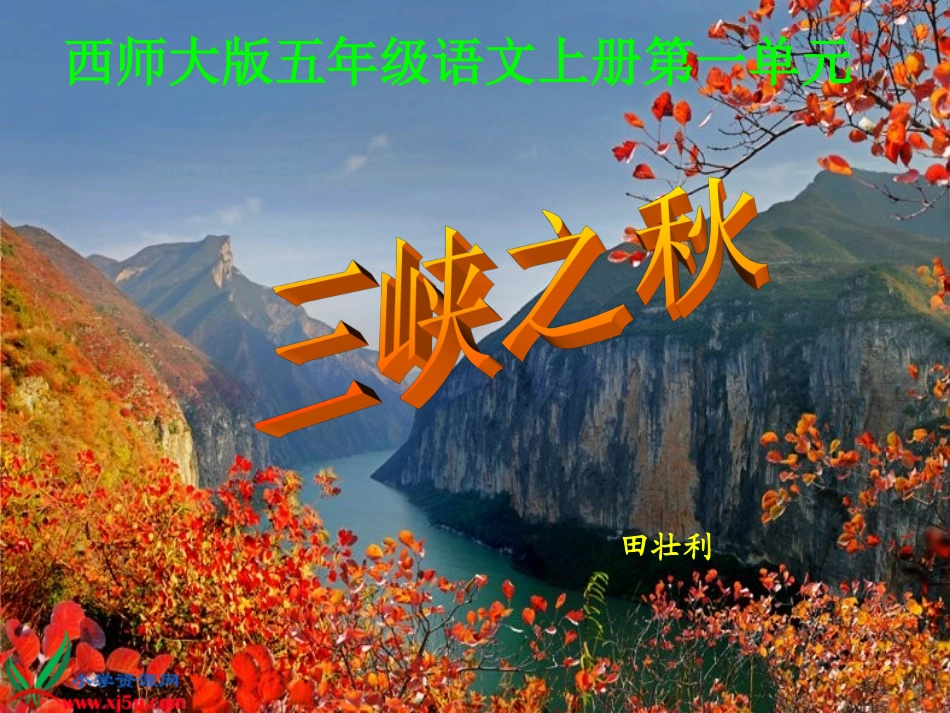 (西师大版)五年级语文上册课件_三峡之秋_5_第1页