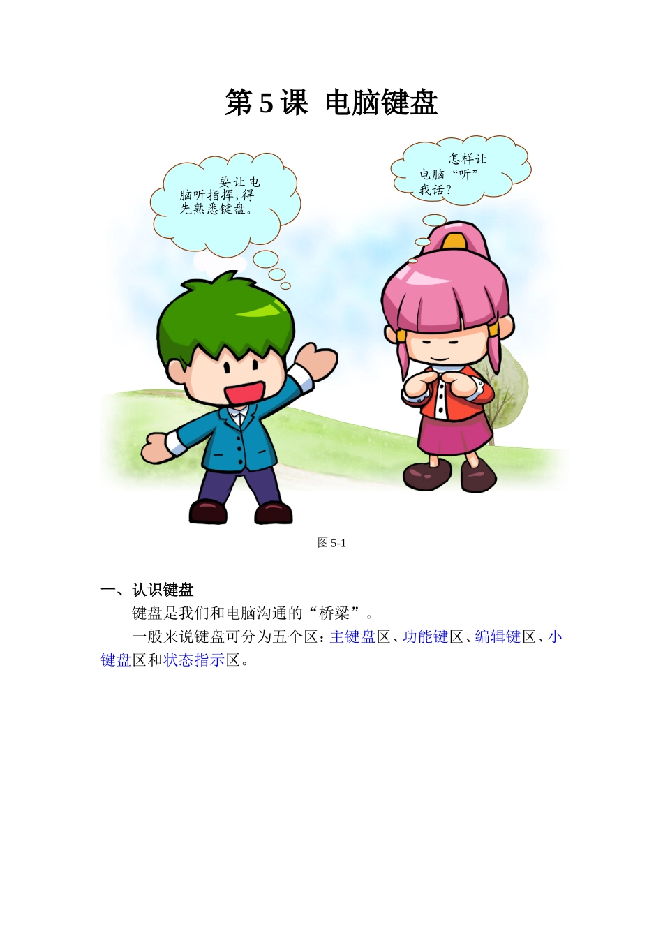 电脑键盘教学设计_第1页