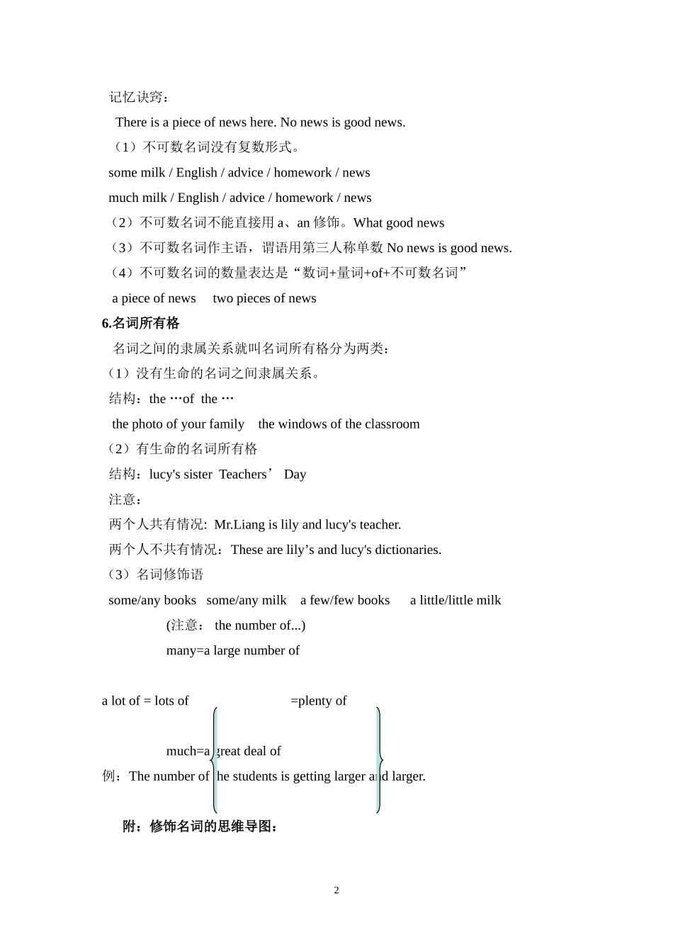 中考英语---巧析名词_第2页