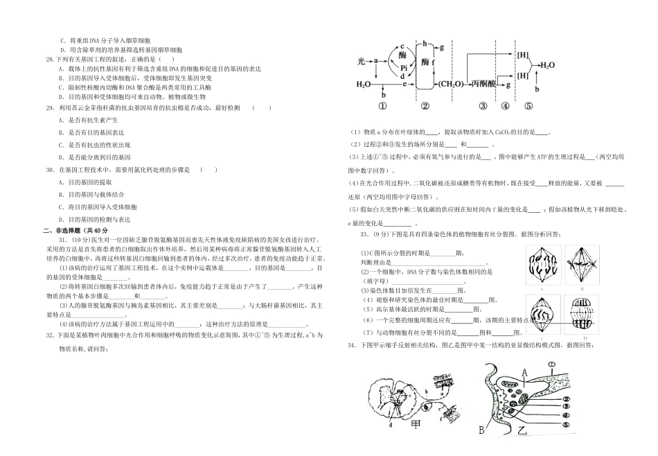高二第二学期期中考试题_第3页