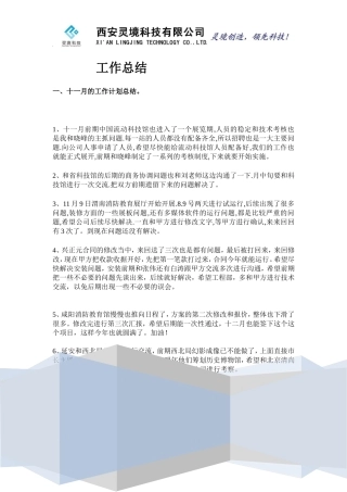 安琪11月工作总结