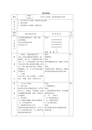 双手头上传球、体前变向换手运球