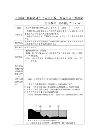 世界地形和海陆变迁