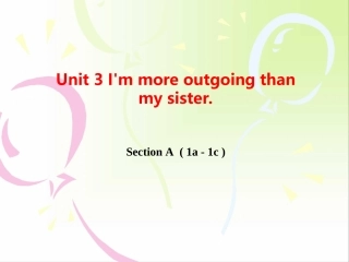 八年级上册Unit3单元AectionA(1a-1c)课件