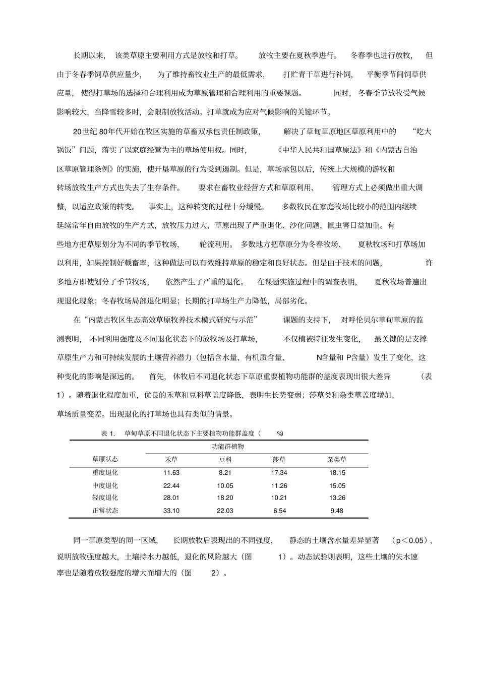 内蒙古草甸草原合理利用技术标准编制说明_第3页