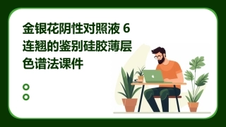 金银花阴性对照液6连翘的鉴别硅胶薄层色谱法课件