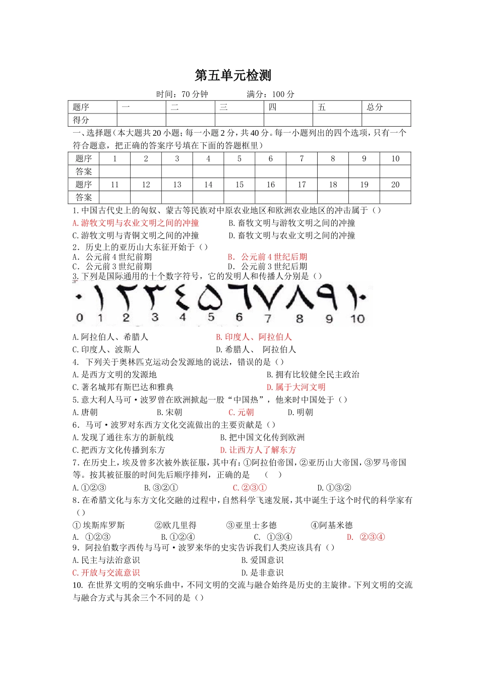 八年级下册第五单元检测_第1页