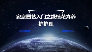 家庭园艺入门之绿植花卉养护护理