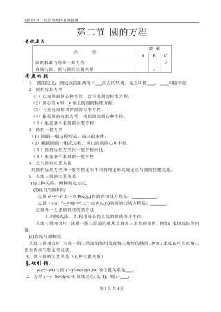 第二节圆的方程