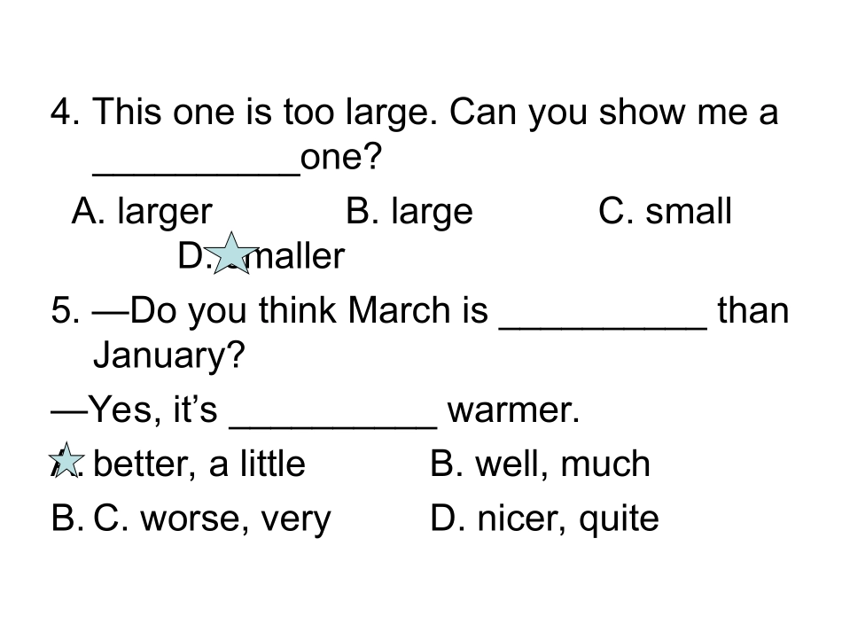 初中英语比较级讲解和练习_第3页