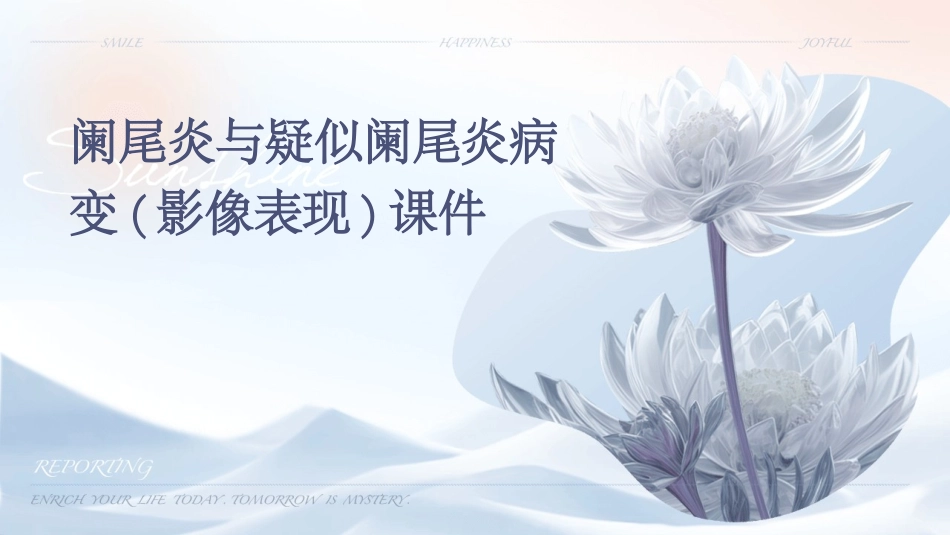 阑尾炎与疑似阑尾炎病变(影像表现)课件_第1页