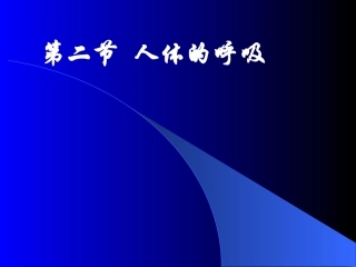 人体的呼吸课件