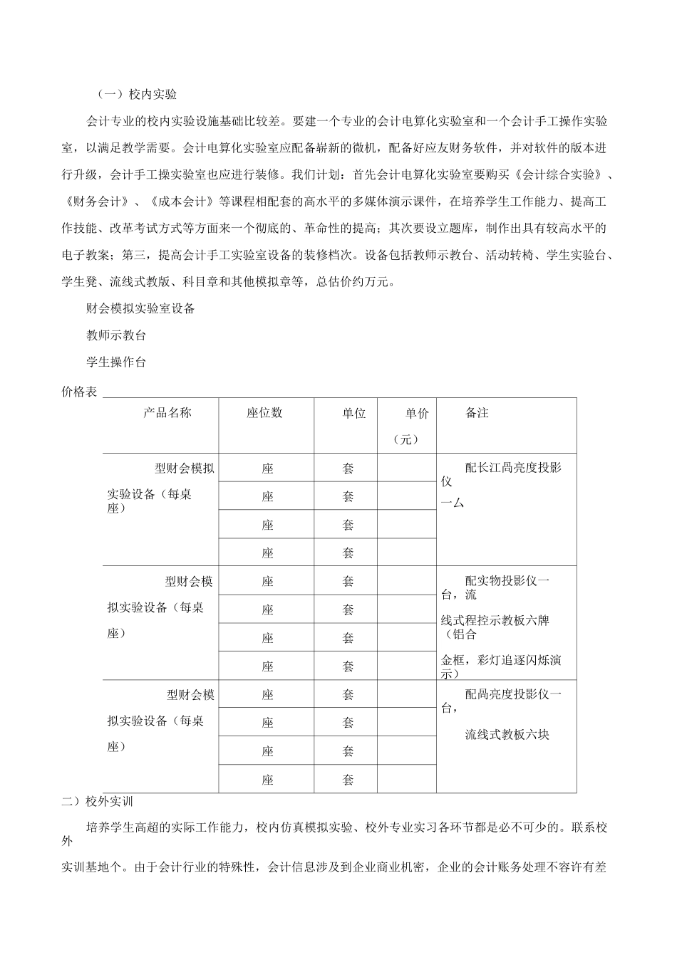 会计专业建设方案_第2页