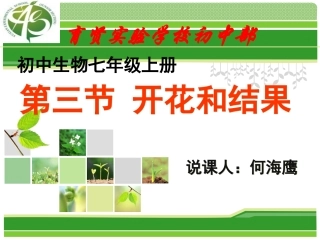 开花和结果说课